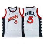 Maillot USA 1996 Grant Hill #5 Blanc