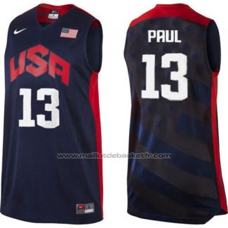 Maillot USA 2012 Chris Paul #13 Noir