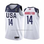 Maillot USA Khris Middleton 2019 FIBA Basketball World Cup Blanc