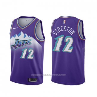 Maillot Utah Jazz John Stockton #12 Classic Edition 2019-20 Volet