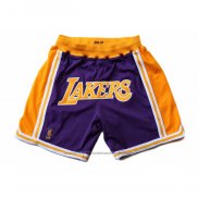 Short Los Angeles Lakers Jaune Volet