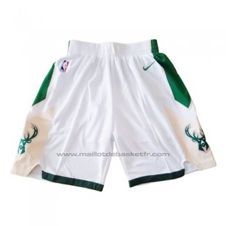 Short Milwaukee Bucks 2019 Blanc