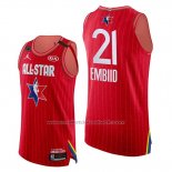 Maillot All Star 2020 Eastern Conference Joel Embiid #21 Rouge