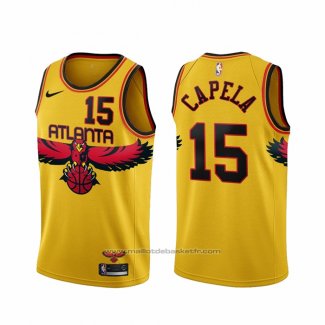 Maillot Atlanta Hawks Clint Capela #15 Ville 2021-22 Jaune