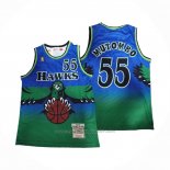 Maillot Atlanta Hawks Dikembe Mutombo #55 Mitchell & Ness 1996-97 Vert