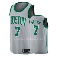 Maillot Boston Celtics Brown #7 Ville 2017-18 Gris