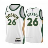 Maillot Boston Celtics Dj Steward #26 Ville 2023-24 Blanc