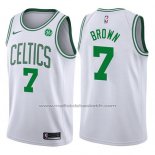 Maillot Boston Celtics Jaylen Brown #7 2017-18 Blanc
