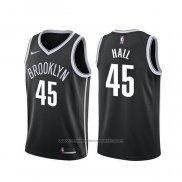 Maillot Brooklyn Nets Donta Hall #45 Icon 2020 Noir