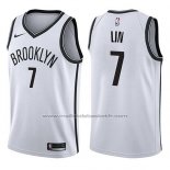 Maillot Brooklyn Nets Jeremy Lin #7 Association 2017-18 Blanc
