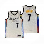 Maillot Brooklyn Nets Kevin Durant #7 Ville 2020-21 Blanc