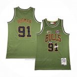 Maillot Chicago Bulls Dennis Rodman #91 Mitchell & Ness 1997-98 Vert