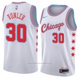 Maillot Chicago Bulls Noah Vonleh #30 Ville 2018 Blanc