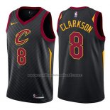 Maillot Cleveland Cavaliers Jordan Clarkson #8 Statement 2017-18 Noir