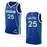 Maillot Dallas Mavericks Reggie Bullock #25 Ville 2022-23 Bleu