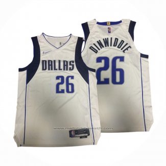 Maillot Dallas Mavericks Spencer Dinwiddie #26 Association Authentique Blanc