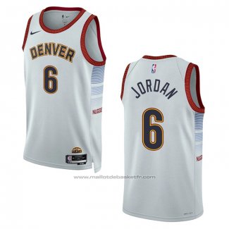 Maillot Denver Nuggets Deandre Jordan #6 Ville 2022-23 Blanc