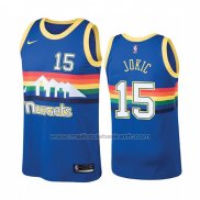 Maillot Denver Nuggets Nikola Jokic #15 Hardwood Classics 2019-20 Bleu