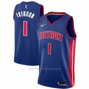 Maillot Detroit Pistons Allen Iverson #1 Icon Bleu
