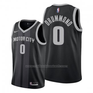 Maillot Detroit Pistons Andre Drummond #0 Ville Edition Noir