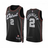 Maillot Detroit Pistons Cade Cunningham #2 Ville 2023-24 Noir