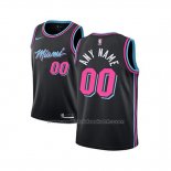 Maillot Enfant Miami Heat Personnalise Ville 2018-19 Noir