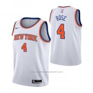 Maillot Enfant New York Knicks Derrick Rose #4 Association Blanc