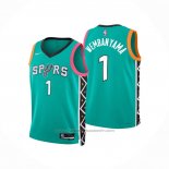 Maillot Enfant San Antonio Spurs Victor Wembanyama #1 Ville 2022-23 Vert