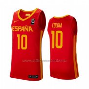 Maillot Espagne Quino Colom #10 2019 FIBA Baketball World Cup Rouge