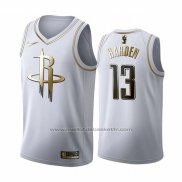 Maillot Golden Edition Houston Rockets James Harden #13 2019-20 Blanc