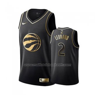 Maillot Golden Edition Houston Rockets Kawhi Leonard #2 Noir