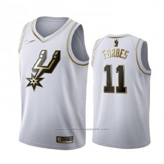 Maillot Golden Edition San Antonio Spurs Bryn Forbes #11 Blanc