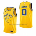 Maillot Golden State Warriors Demarcus Cousins #0 Hardwood Classic 2018-19 Jaune