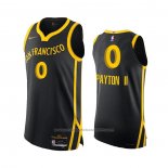 Maillot Golden State Warriors Gary Payton II #0 Ville Authentique 2023-24 Noir