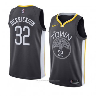 Maillot Golden State Warriors Marcus Derrickson #32 Statement 2018 Noir