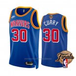 Maillot Golden State Warriors Stephen Curry #30 Classic 2022 NBA Finals Bleu