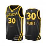 Maillot Golden State Warriors Stephen Curry #30 Ville 2023-24 Noir