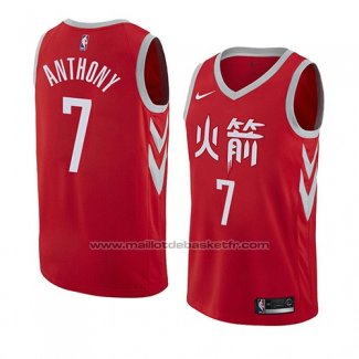 Maillot Houston Rockets Carmelo Anthony #7 Ville 2018 Rouge