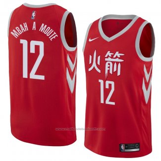 Maillot Houston Rockets Luc Mbah A Moute #12 Ville 2018 Rouge