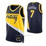 Maillot Indiana Pacers Malcolm Brogdon #7 Ville 2021-22 Bleu