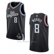 Maillot Los Angeles Clippers Marcus Morris Sr. #8 Ville 2022-23 Noir