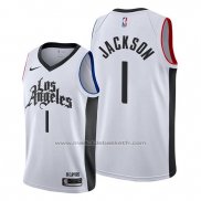 Maillot Los Angeles Clippers Reggie Jackson #1 Classic 2019-20 Blanc