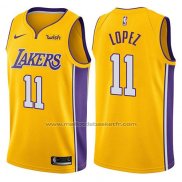 Maillot Los Angeles Lakers Brook Lopez #11 2017-18 Jaune