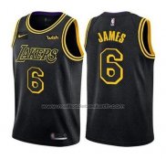 Maillot Los Angeles Lakers LeBron James #6 Ville 2019 Noir