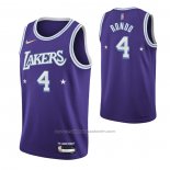 Maillot Los Angeles Lakers Rajon Rondo #4 Ville Edition 2021-22 Volet