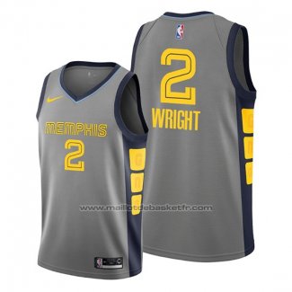 Maillot Memphis Grizzlies Delon Wright #2 Ville Gris