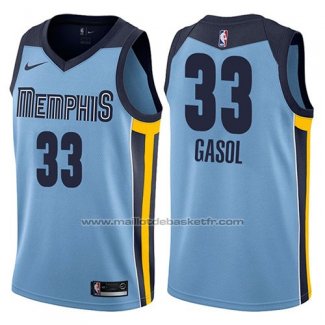 Maillot Memphis Grizzlies Marc Gasol #33 Statement 2017-18 Bleu