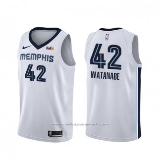 Maillot Memphis Grizzlies Yuta Watanabe #42 Association Blanc