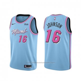 Maillot Miami Heat James Johnson #16 Ville 2019-20 Bleu