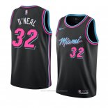 Maillot Miami Heat Shaquille O'neal #32 Ville 2018-19 Noir